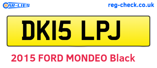 DK15LPJ are the vehicle registration plates.
