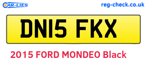 DN15FKX are the vehicle registration plates.