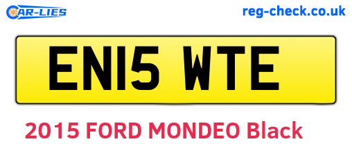 EN15WTE are the vehicle registration plates.