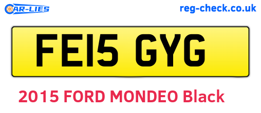 FE15GYG are the vehicle registration plates.