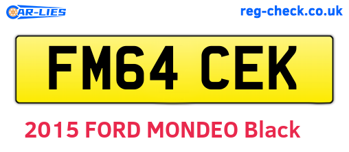 FM64CEK are the vehicle registration plates.