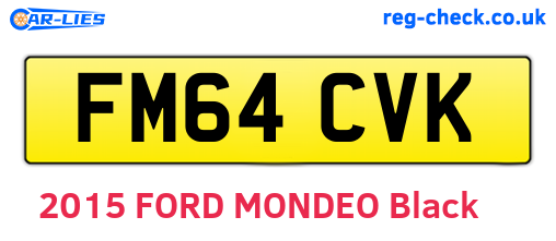 FM64CVK are the vehicle registration plates.
