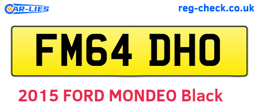 FM64DHO are the vehicle registration plates.