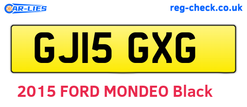 GJ15GXG are the vehicle registration plates.