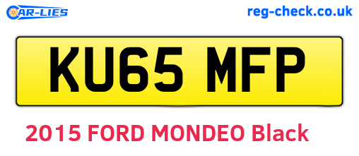 KU65MFP are the vehicle registration plates.