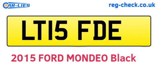 LT15FDE are the vehicle registration plates.