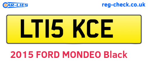 LT15KCE are the vehicle registration plates.