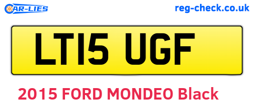LT15UGF are the vehicle registration plates.
