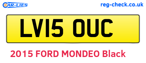 LV15OUC are the vehicle registration plates.