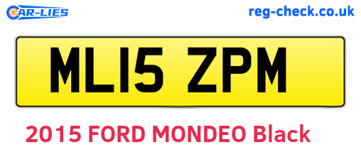 ML15ZPM are the vehicle registration plates.