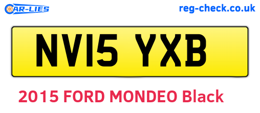NV15YXB are the vehicle registration plates.