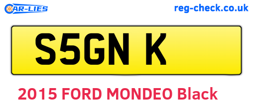 S5GNK are the vehicle registration plates.