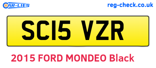 SC15VZR are the vehicle registration plates.