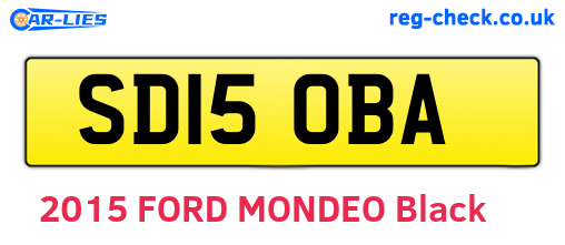SD15OBA are the vehicle registration plates.