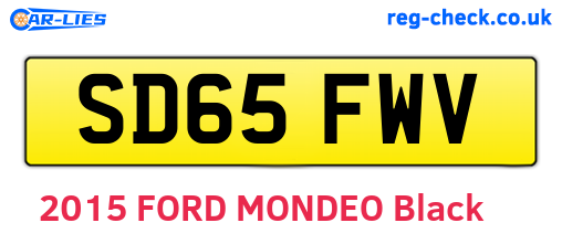 SD65FWV are the vehicle registration plates.