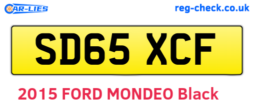 SD65XCF are the vehicle registration plates.