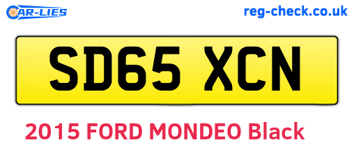 SD65XCN are the vehicle registration plates.