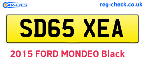 SD65XEA are the vehicle registration plates.