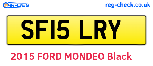 SF15LRY are the vehicle registration plates.