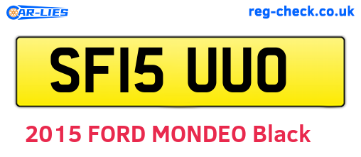 SF15UUO are the vehicle registration plates.
