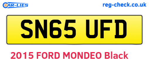 SN65UFD are the vehicle registration plates.