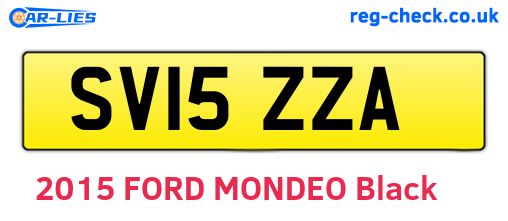SV15ZZA are the vehicle registration plates.