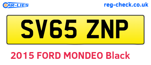SV65ZNP are the vehicle registration plates.