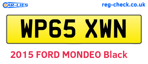 WP65XWN are the vehicle registration plates.
