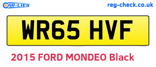 WR65HVF are the vehicle registration plates.