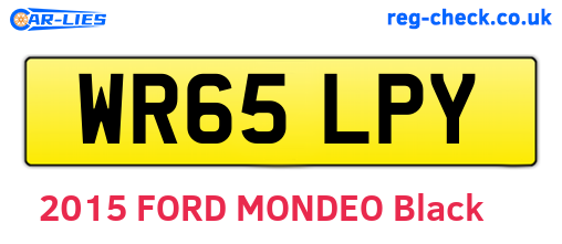 WR65LPY are the vehicle registration plates.