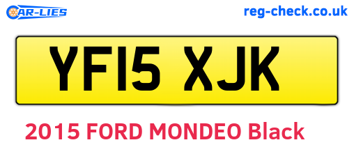 YF15XJK are the vehicle registration plates.