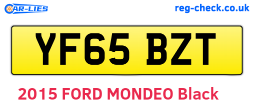 YF65BZT are the vehicle registration plates.