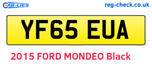 YF65EUA are the vehicle registration plates.