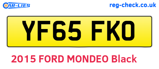 YF65FKO are the vehicle registration plates.