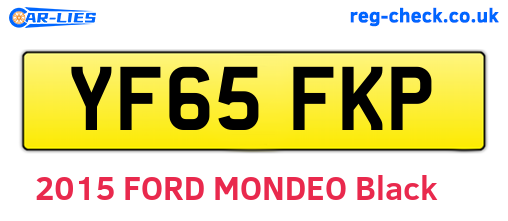 YF65FKP are the vehicle registration plates.