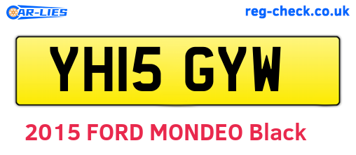 YH15GYW are the vehicle registration plates.