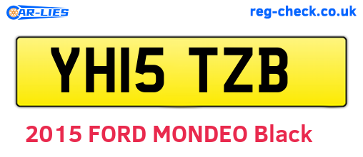 YH15TZB are the vehicle registration plates.