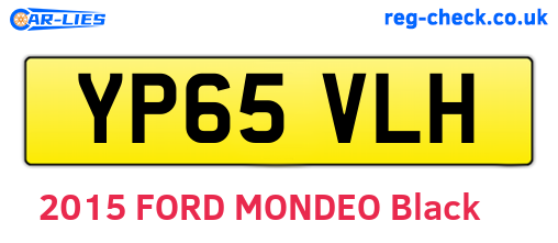 YP65VLH are the vehicle registration plates.