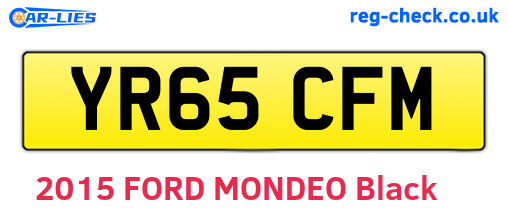 YR65CFM are the vehicle registration plates.