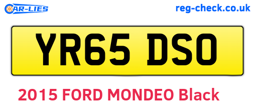 YR65DSO are the vehicle registration plates.