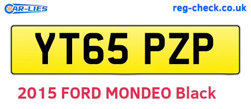 YT65PZP are the vehicle registration plates.