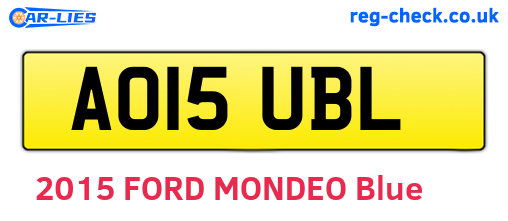 AO15UBL are the vehicle registration plates.
