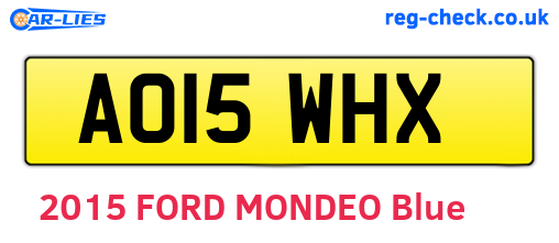 AO15WHX are the vehicle registration plates.
