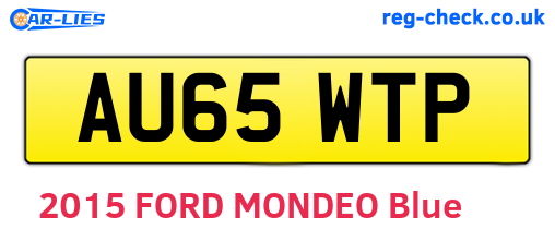 AU65WTP are the vehicle registration plates.