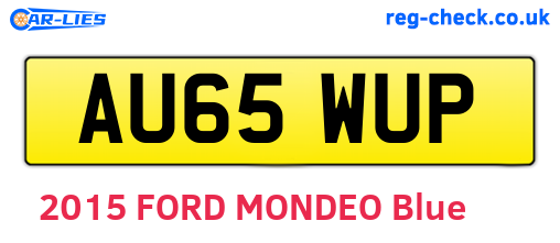 AU65WUP are the vehicle registration plates.