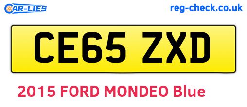 CE65ZXD are the vehicle registration plates.