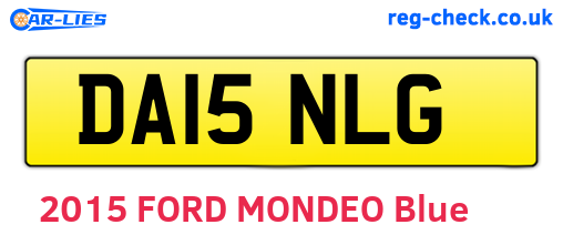 DA15NLG are the vehicle registration plates.