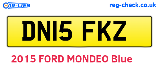 DN15FKZ are the vehicle registration plates.