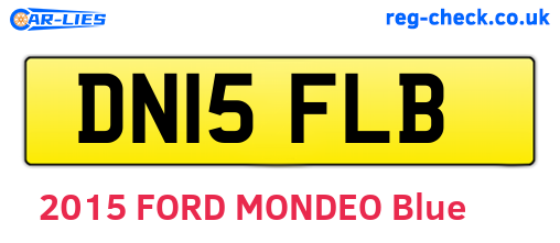 DN15FLB are the vehicle registration plates.
