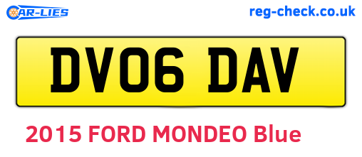 DV06DAV are the vehicle registration plates.